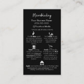 Carte De Visite Microblading Aftercare et FAQs Instruction Card (Devant)