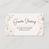 Carte De Visite Microblading Beauté Botanique Féminine (Devant)
