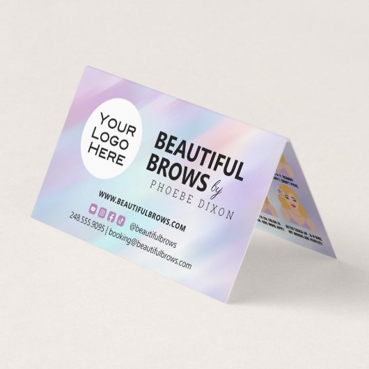 Carte De Visite Microblading Brow post-soins et rendez-vous  (Devant)