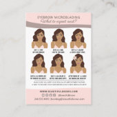 Carte De Visite Microblading Brow post-soins et rendez-vous  (Dos)