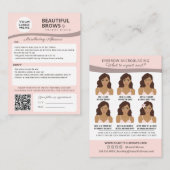 Carte De Visite Microblading Brow post-soins et rendez-vous  (Devant / Derrière)
