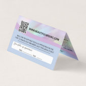 Carte De Visite Microblading Brow post-soins et rendez-vous (Dos)