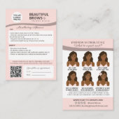 Carte De Visite Microblading Brow post-soins et rendez-vous (Devant / Derrière)