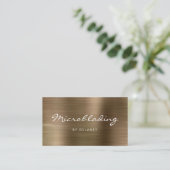 Carte De Visite Microblading de métal brossé or (Debout devant)