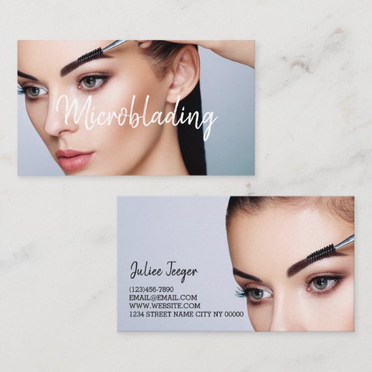 Carte De Visite Microblading et maquillage permanent (Devant / Derrière)