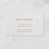 Carte De Visite Microblading Eyebrop Maquillage Artiste Gold Scrip (Dos)