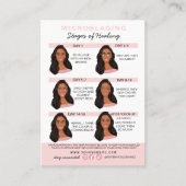 Carte De Visite Microblading Eyebrow Instructions de soins postéri (Devant)