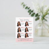 Carte De Visite Microblading Eyebrow Instructions de soins postéri (Debout devant)