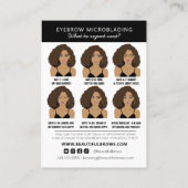 Carte De Visite Microblading Eyebrow Instructions de soins postéri (Dos)