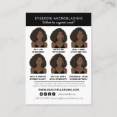 Carte De Visite Microblading Eyebrow Instructions pour les soins p (Dos)