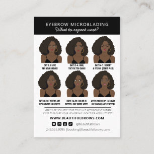 Carte De Visite Microblading Eyebrow Instructions pour les soins p
