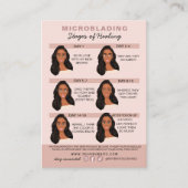 Carte De Visite Microblading Eyebrow Instructions pour les soins p (Devant)