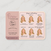 Carte De Visite Microblading Eyebrow Instructions pour les soins p (Devant)