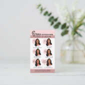 Carte De Visite Microblading Eyebrow Instructions pour les soins p (Debout devant)