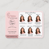 Carte De Visite Microblading Eyebrow Instructions pour les soins p (Devant)