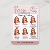 Carte De Visite Microblading Eyebrow Instructions pour les soins p (Devant)