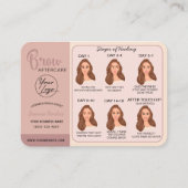 Carte De Visite Microblading Eyebrow Instructions pour les soins p (Devant)