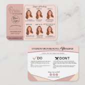 Carte De Visite Microblading Eyebrow Instructions pour les soins p (Devant / Derrière)