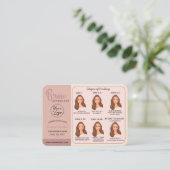 Carte De Visite Microblading Eyebrow Instructions pour les soins p (Debout devant)