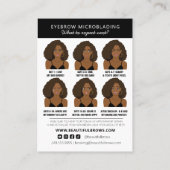 Carte De Visite Microblading Eyebrow Instructions pour les soins p (Dos)