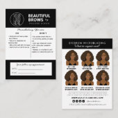 Carte De Visite Microblading Eyebrow Instructions pour les soins p (Devant / Derrière)