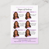 Carte De Visite Microblading Eyebrow Instructions pour les soins p (Devant)