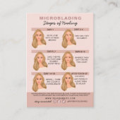 Carte De Visite Microblading Eyebrow Instructions pour les soins p (Devant)