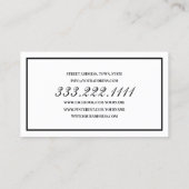 Carte De Visite Microblading Eyebrow Maquillage permanent Bordure  (Dos)