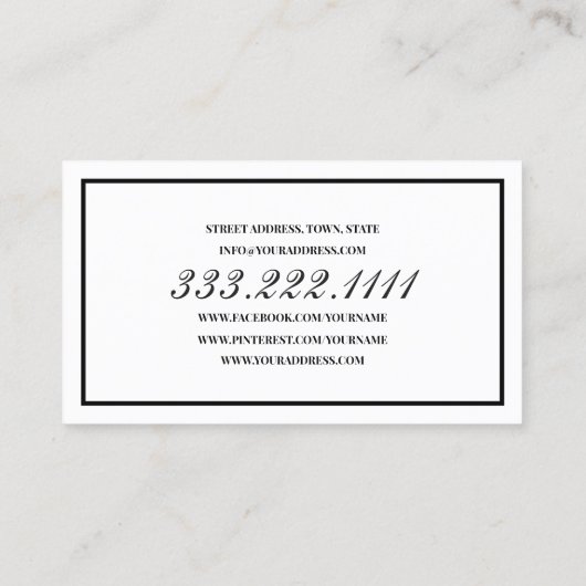 Carte De Visite Microblading Eyebrow Maquillage permanent Bordure  (Dos)