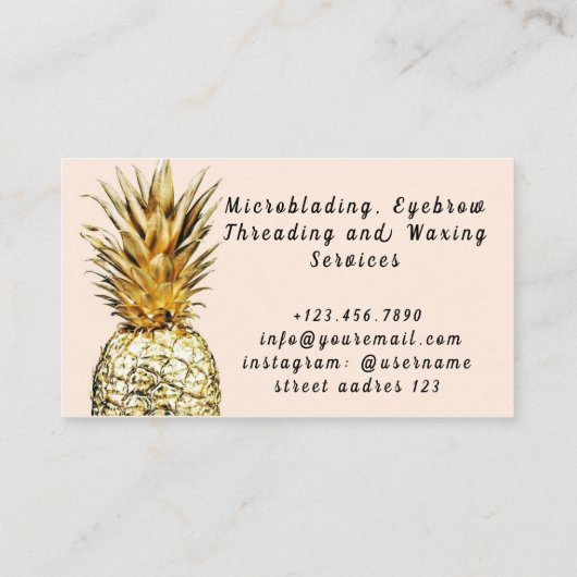 Carte De Visite Microblading, Eyebrow Threading and Waxing Service (Dos)