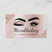 Carte De Visite Microblading Eyebrows Brows Parties scintillant Ro (Devant)