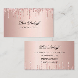 Carte De Visite Microblading Eyebrows Brows Parties scintillant Ro
