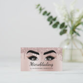 Carte De Visite Microblading Eyebrows Brows Parties scintillant Ro (Debout devant)