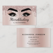 Carte De Visite Microblading Eyebrows Brows Parties scintillant Ro (Devant / Derrière)