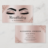 Carte De Visite Microblading Eyebrows Brows Parties scintillant Ro (Devant / Derrière)
