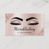 Carte De Visite Microblading Eyebrows Brows Parties scintillant Ro (Devant)