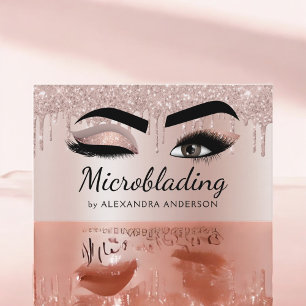 Carte De Visite Microblading Eyebrows Brows Parties scintillant Ro