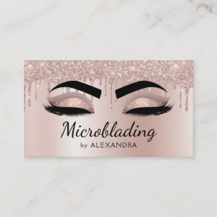 Carte De Visite Microblading Eyebrows Driving Parties scintillant