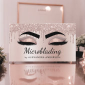 Carte De Visite Microblading Eyebrows Driving Parties scintillant
