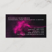 Carte De Visite Microblading/Modelage des sourcils au néon rose mo (Dos)