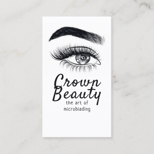 Carte De Visite Microblading Moderne , Sourcils,  Maquillage Perma (Devant)