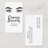 Carte De Visite Microblading Moderne , Sourcils,  Maquillage Perma (Devant / Derrière)