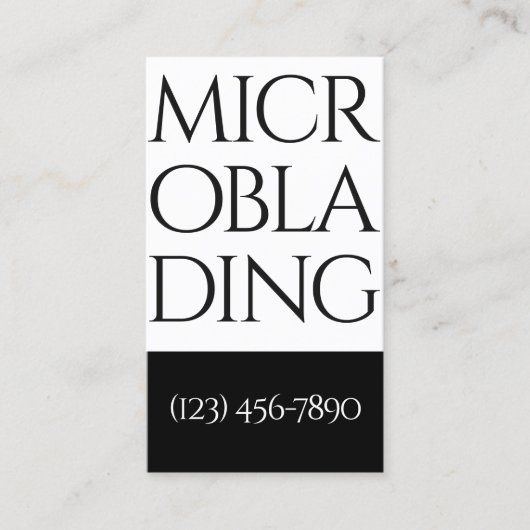 Carte De Visite Microblading Moderne , Sourcils, Maquillage Perma (Devant)