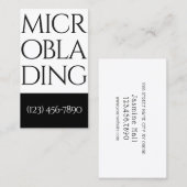 Carte De Visite Microblading Moderne , Sourcils, Maquillage Perman (Devant / Derrière)