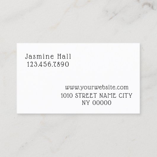 Carte De Visite Microblading moderne, sourcils, maquillage permane (Dos)