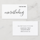 Carte De Visite Microblading moderne, sourcils, maquillage permane (Devant / Derrière)