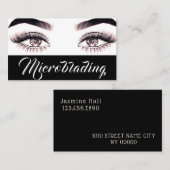 Carte De Visite Microblading moderne, sourcils, maquillage permane (Devant / Derrière)