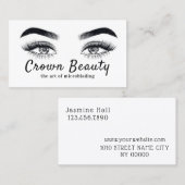 Carte De Visite Microblading moderne, sourcils, maquillage permane (Devant / Derrière)