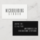 Carte De Visite Microblading moderne, sourcils, maquillage permane (Devant / Derrière)
