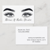 Carte De Visite Microblading moderne, sourcils, maquillage permane (Devant / Derrière)